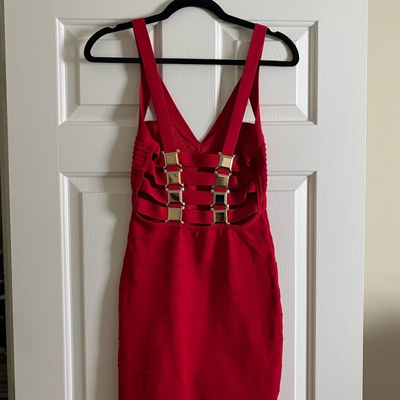 New Wow Couture Red Bandage Bodycon dress - Picture 4 of 6